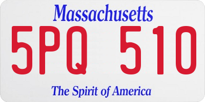 MA license plate 5PQ510