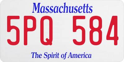 MA license plate 5PQ584