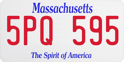 MA license plate 5PQ595