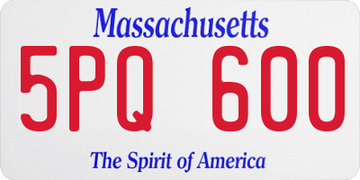 MA license plate 5PQ600