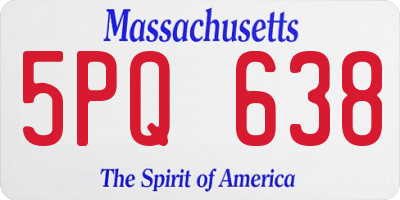 MA license plate 5PQ638