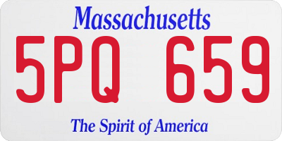 MA license plate 5PQ659
