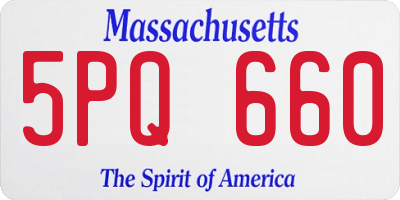MA license plate 5PQ660