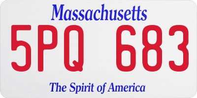MA license plate 5PQ683