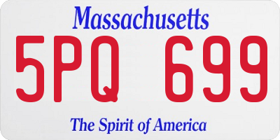 MA license plate 5PQ699