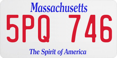 MA license plate 5PQ746