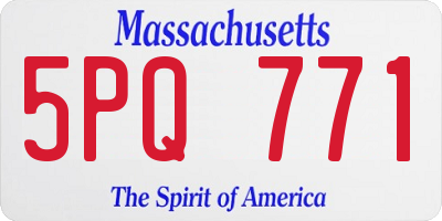 MA license plate 5PQ771