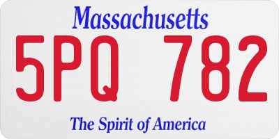 MA license plate 5PQ782