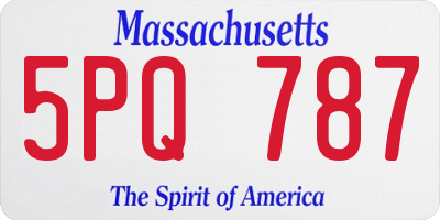 MA license plate 5PQ787