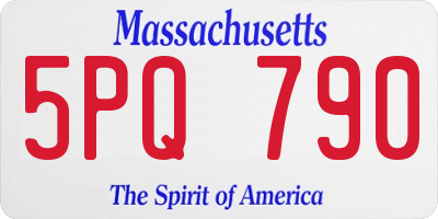MA license plate 5PQ790