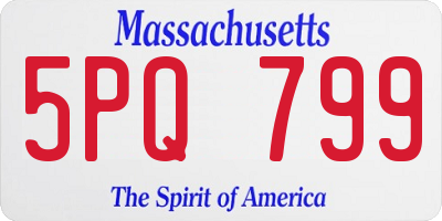 MA license plate 5PQ799