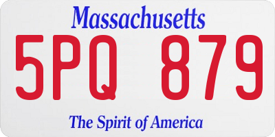MA license plate 5PQ879