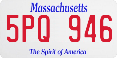 MA license plate 5PQ946