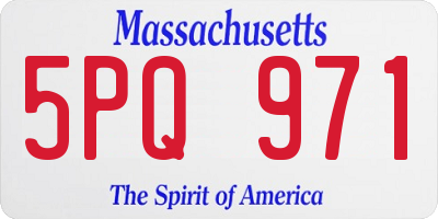 MA license plate 5PQ971