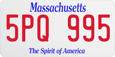 MA license plate 5PQ995