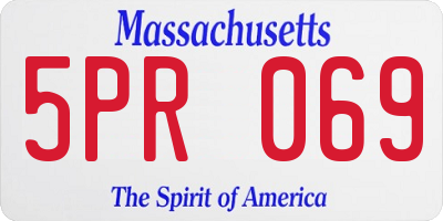 MA license plate 5PR069