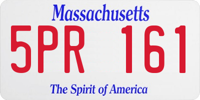 MA license plate 5PR161