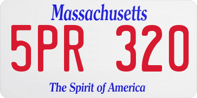 MA license plate 5PR320