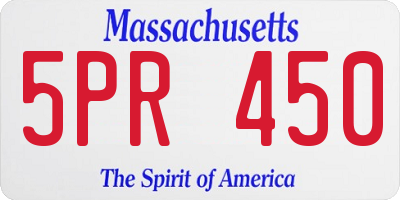 MA license plate 5PR450