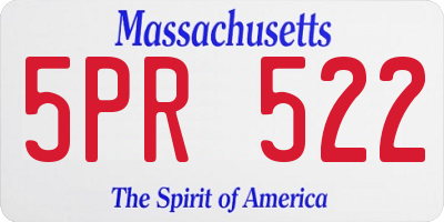 MA license plate 5PR522