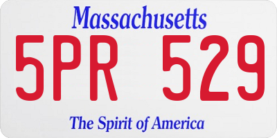 MA license plate 5PR529