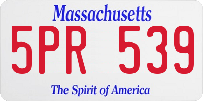 MA license plate 5PR539