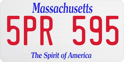 MA license plate 5PR595