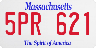 MA license plate 5PR621