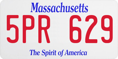 MA license plate 5PR629