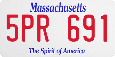 MA license plate 5PR691