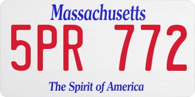 MA license plate 5PR772