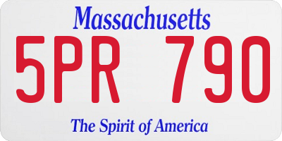 MA license plate 5PR790