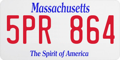 MA license plate 5PR864