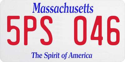MA license plate 5PS046
