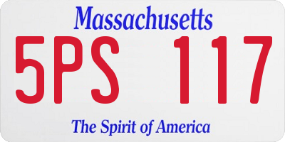 MA license plate 5PS117