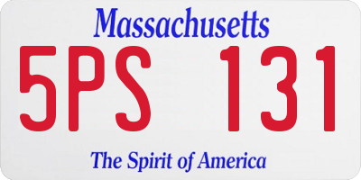 MA license plate 5PS131