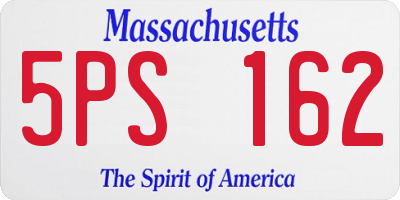 MA license plate 5PS162