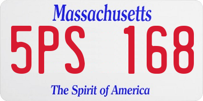 MA license plate 5PS168