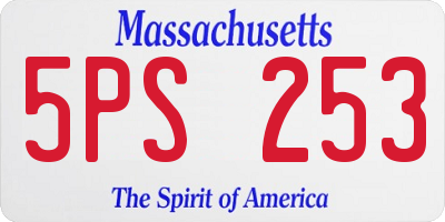 MA license plate 5PS253