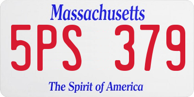 MA license plate 5PS379