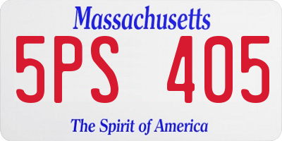 MA license plate 5PS405