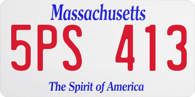 MA license plate 5PS413
