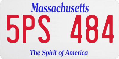 MA license plate 5PS484