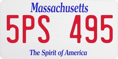 MA license plate 5PS495