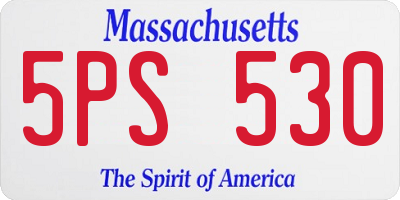MA license plate 5PS530