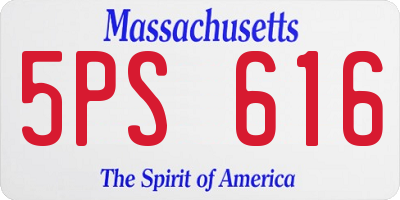 MA license plate 5PS616
