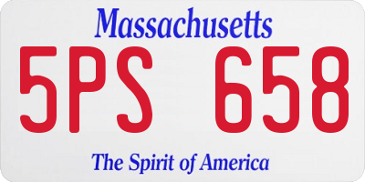MA license plate 5PS658