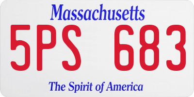 MA license plate 5PS683