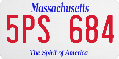 MA license plate 5PS684