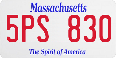 MA license plate 5PS830